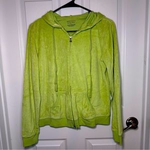 Ney York & Company Sport hooded green sweater S